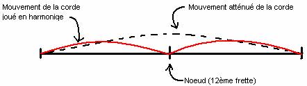 Corde jouée en harmonique